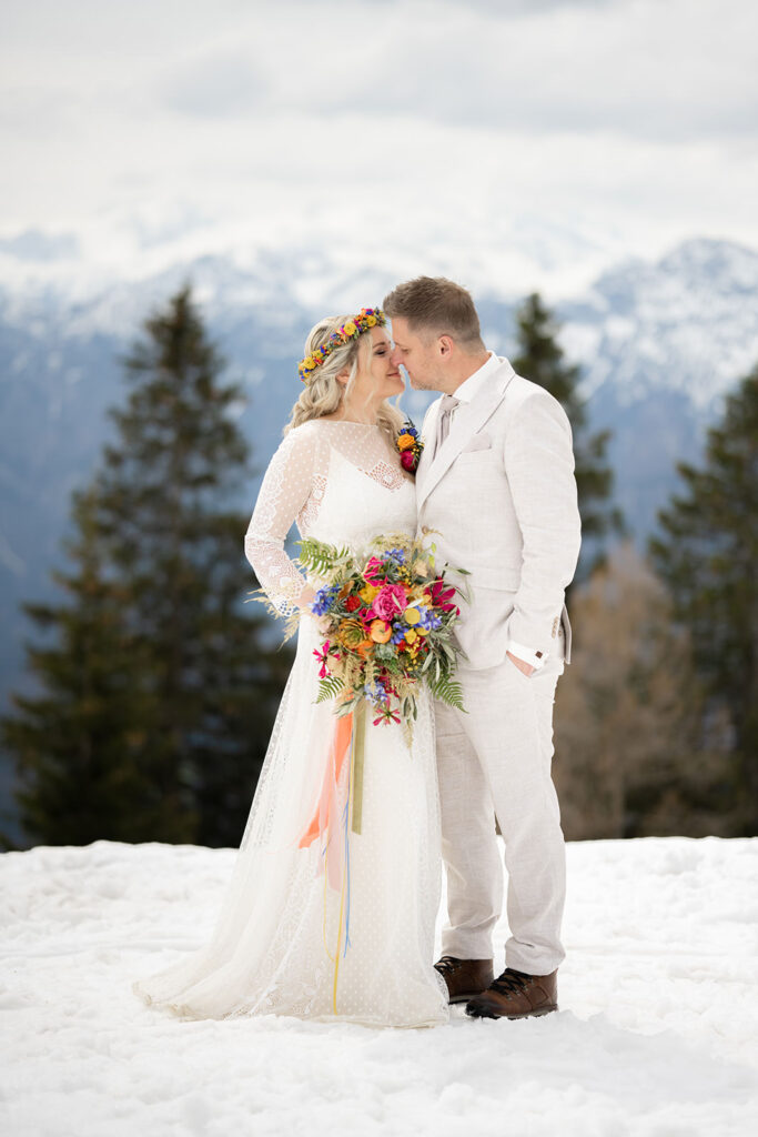 Hochzeit auf der Katrin in Bad Ischl im Schnee